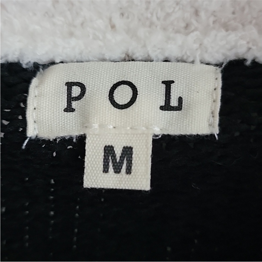 POL Womens High Collar Half Zip Oversized Color
Block Sweater Pink Black Sz M - Picture 10 of 12